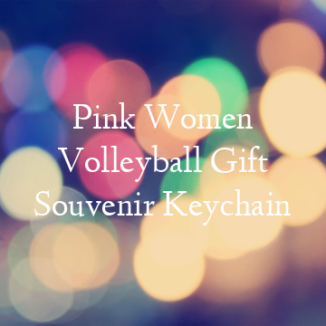 Pink Women Volleyball Gift Souvenir Keychain